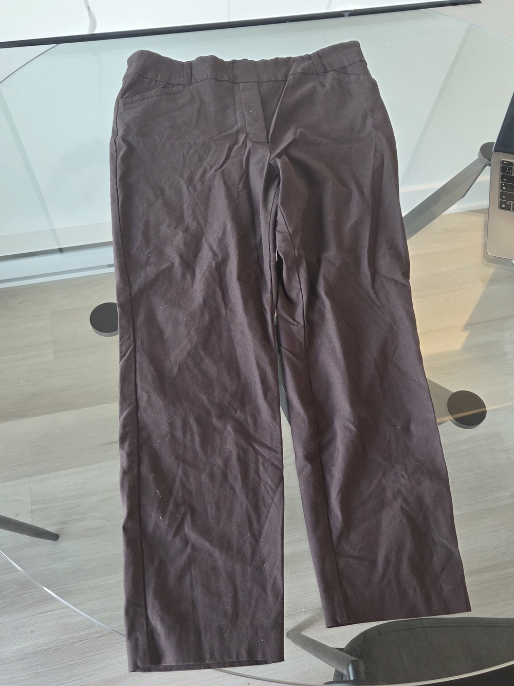 Women's Brown Straight-Leg Pants